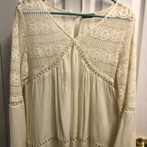 Earthbound cream hippie top